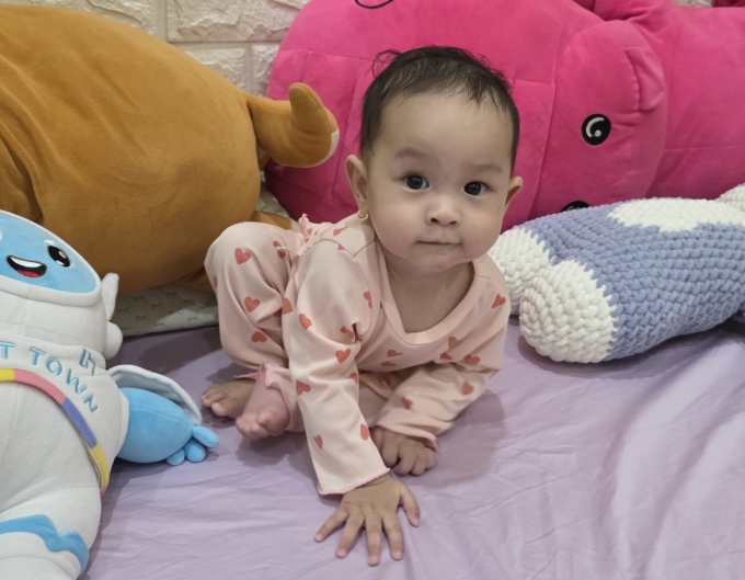 Bé An, con gái của vợ chồng chị Yến.