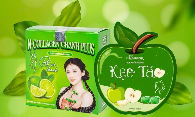 Sản phẩm N-collagen Chanh plus được quảng cáo trên mạng xã hội.